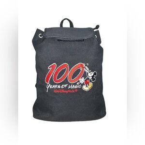Vintage Walt Disney World Mickey Mouse "100 Years of Magic" Backpack Drawstring